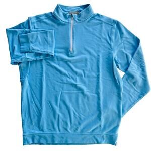Tasc Performance 1/4 Zip Pullover French Blue Size Medium Cotton Viscose
